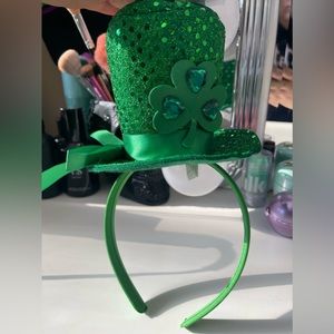 St. Patrick’s Day Mini Sequin Hat Headband Shamrock Hat